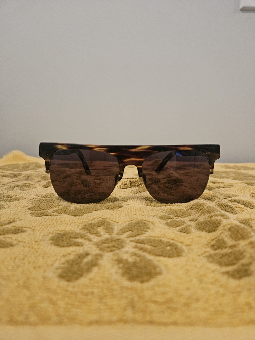 RetroSuperFuture Tortoiseshell Frame Sunglasses with Brown Lenses